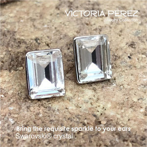 Elegant Stud Earrings Swarovski® Crystals & Plated